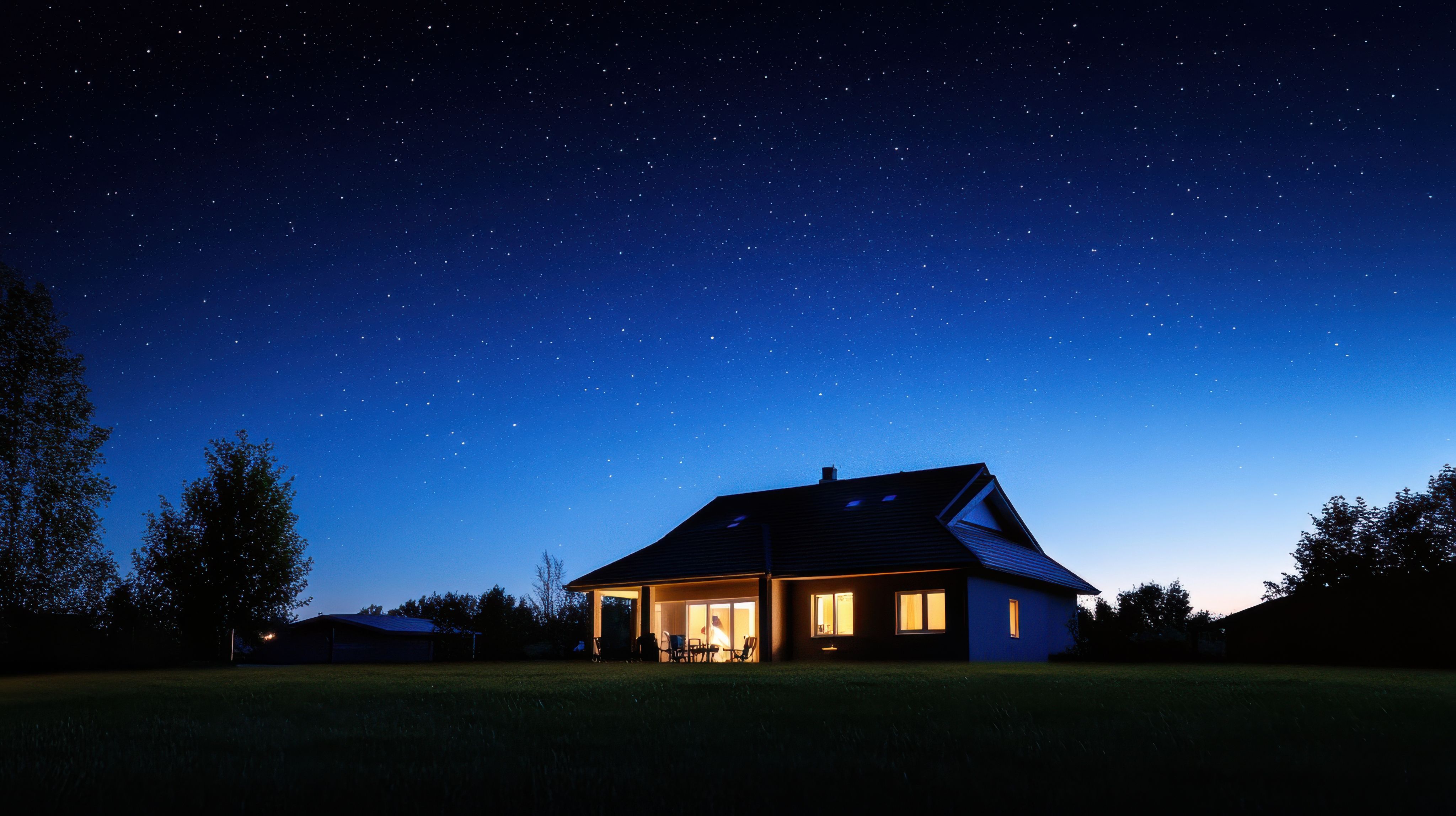 House at night time
