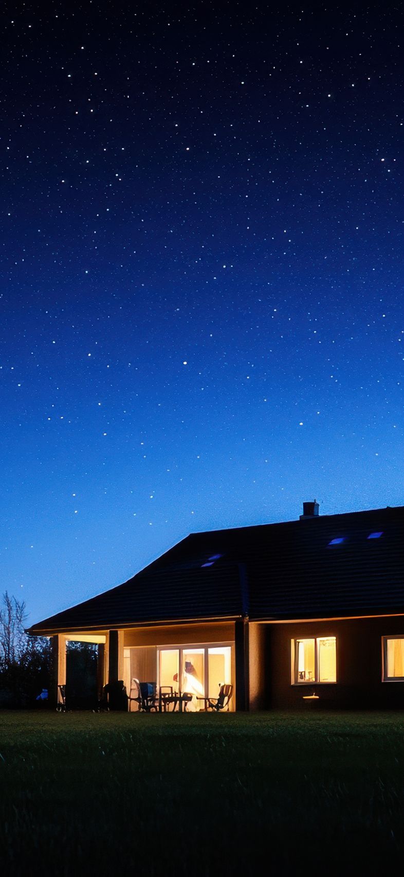 House at night time